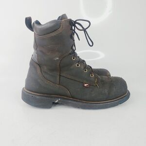 Red Wing Men's Olive Brown Leather Lace Up Ankle Combat Moto Boots Size US 8